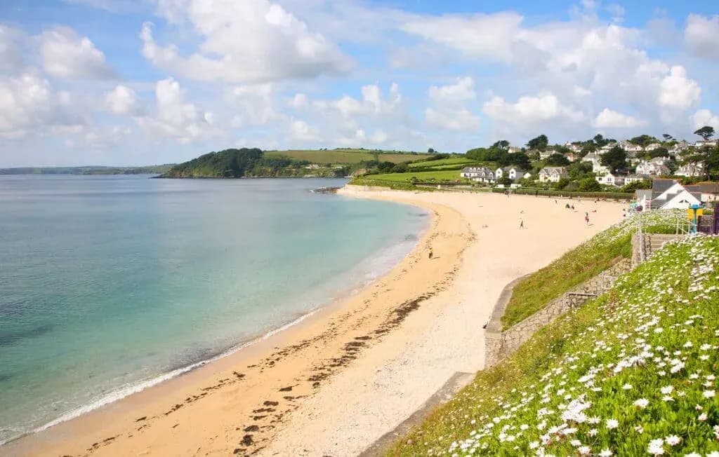 Gyllyngvase Beach In The Summe, Cornwall