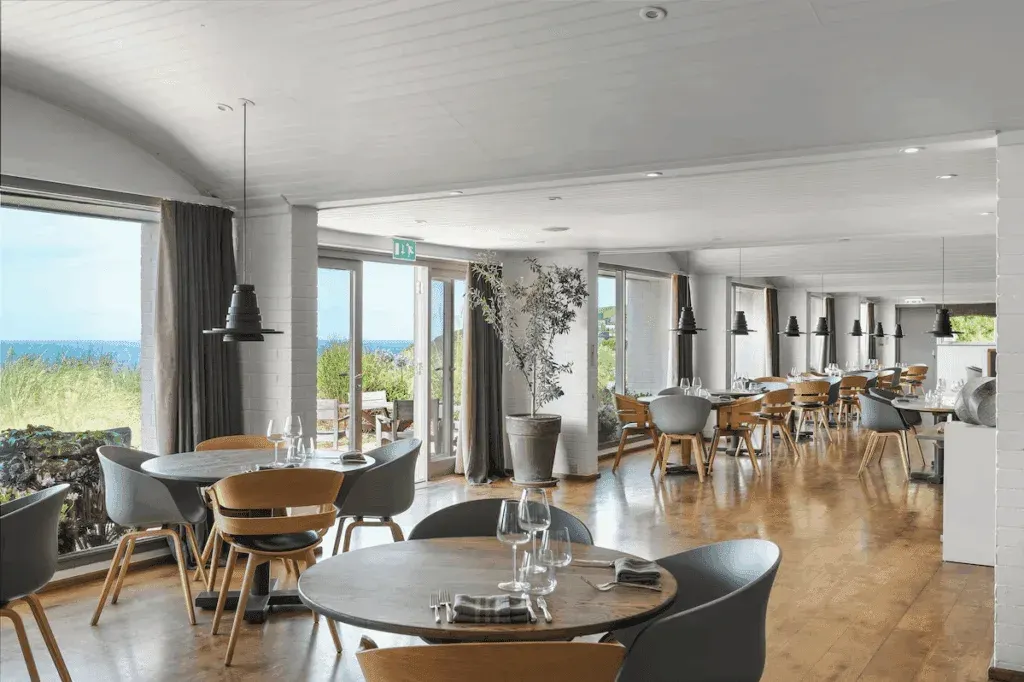 One of two restaurants at the Bedruthan Hotel & Spa, Cornwall
