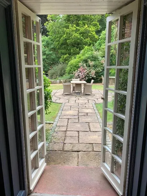 Garden view, Boscundle Manor, Cornwall