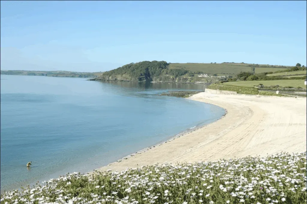 Beach view from St Michael's Resort Falmouth, Cornwall