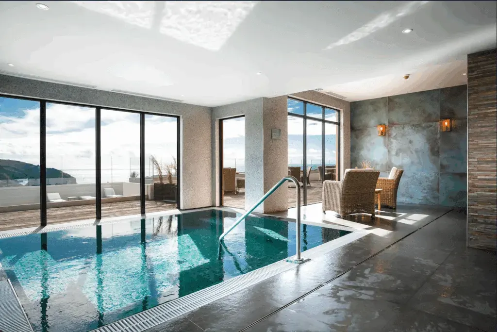 Indoor pool and spa, Mullion Cove Hotel & Spa, Cornwall