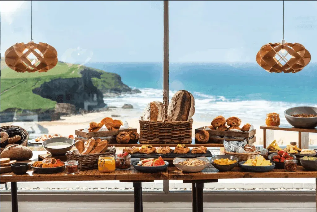 Daily buffet breakfast at the Bedruthan Hotel & Spa, Cornwall