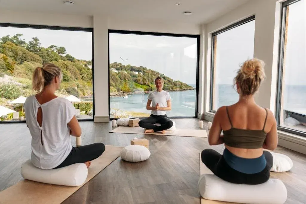 Yoga at the Carbis Bay and Spa Hotel, Cornwall