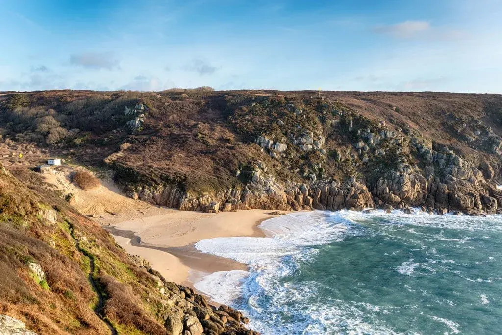 The beach at Porthcurno, Cornwall