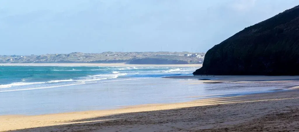 Carbis Bay Beach in Cornwall on a fine summer day