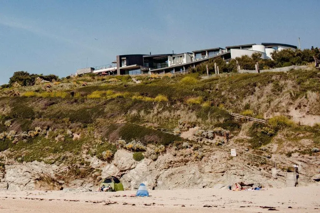 The beach at The Scarlet Hotel, Cornwall