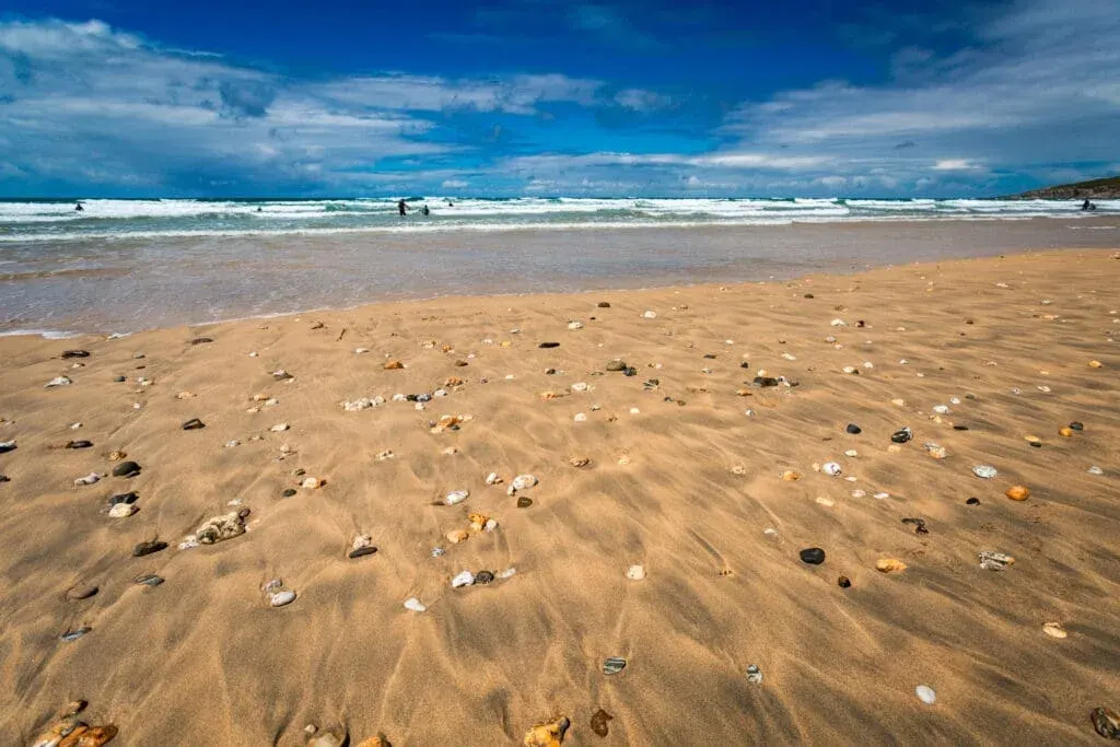 Low tide in summer, Fistral Beach, Cornwall